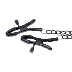 DIAMOND LINE llar with Nipple Clamps Diamond Vegan Leather