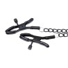 DIAMOND LINE llar with Nipple Clamps Diamond Vegan Leather