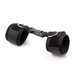 LATETOBED BDSM LINE Neoprene Handcuffs with Veldro Black