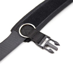 LATETOBED BDSM LINE Neoprene Handcuffs with Veldro Black