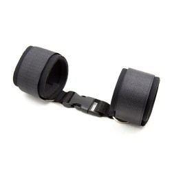 LATETOBED BDSM LINE Neoprene Handcuffs with Veldro Black