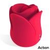 ACTION Meryl Vibe Stimulator Rose Shaped with Tongue 2 Motors