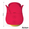 ACTION Meryl Vibe Stimulator Rose Shaped with Tongue 2 Motors