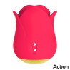 ACTION Meryl Vibe Stimulator Rose Shaped with Tongue 2 Motors