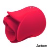 ACTION Meryl Vibe Stimulator Rose Shaped with Tongue 2 Motors