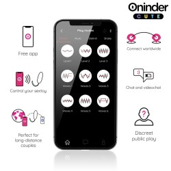 Oninder Cute - Love Pleasure Vibro-wave Tapping Silicone Egg - Free Global App