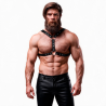 Fetish Submissive Attitude - Eco-Leather Chest Harness With Double Support And Studs For Men
