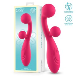 Rollie Double Ball Vibrator USB Silicone Pink Cl50