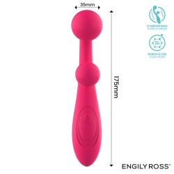 Rollie Double Ball Vibrator USB Silicone Pink Cl50