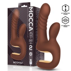 Mocca Thrusting Vibrator w/Rabbit & Grip Cl,27