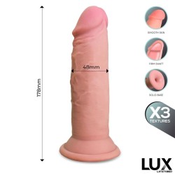 Wolf Triple Texture Dildo 7" Skin Colour TPE Cl,24