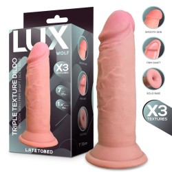 Wolf Triple Texture Dildo 7" Skin Colour TPE Cl,24