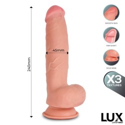 Klaus Triple Texture Dildo w/Balls 9,4" Cl,12