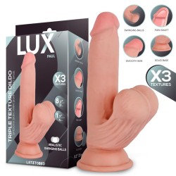 Paul Triple Texture Dildo w/Swing Balls 8,2" Cl,12