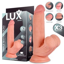 Bernd Triple Texture Dildo w/Swing Balls 9,2"Cl,10