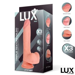 Max Triple Texture Dildo w/Balls 8,2" Skin Cl,12
