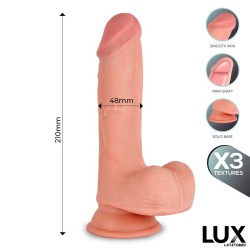 Max Triple Texture Dildo w/Balls 8,2" Skin Cl,12