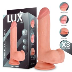 Max Triple Texture Dildo w/Balls 8,2" Skin Cl,12