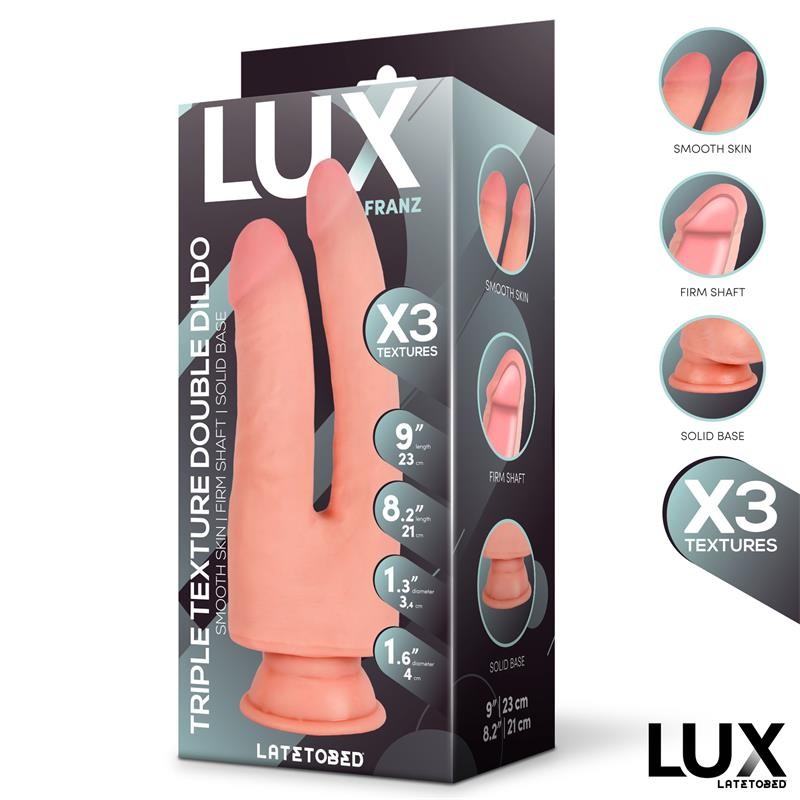 Franz Triple Texture Double Dildo 8,2" - 9" Cl,16