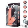 Dirk Triple Texture Dildo w/Swing Balls 10" Cl,10