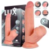 Dirk Triple Texture Dildo w/Swing Balls 10" Cl,10