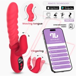 Tingly Waving Vibrator & Finger w/App Clave 30