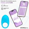 Ringo Silicone Vibrating Ring with App Blue Cl,48