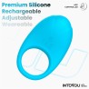 Ringo Silicone Vibrating Ring with App Blue Cl,48