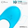 Ringo Silicone Vibrating Ring with App Blue Cl,48