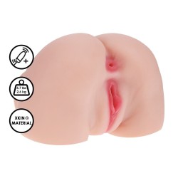 Bodyforms - Mia Hart - Dual Entry Vibrating Masturbator - 2,5 kg / 5.7 lbs - Flesh