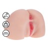 Bodyforms - Mia Hart - Dual Entry Vibrating Masturbator - 2,5 kg / 5.7 lbs - Flesh