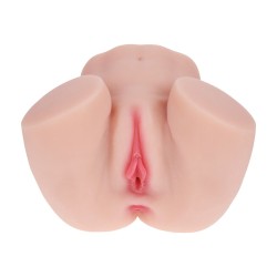 Bodyforms - Mia Hart - Dual Entry Vibrating Masturbator - 2,5 kg / 5.7 lbs - Flesh