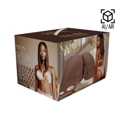 Bodyforms - Clara Vossin - Dual Entry Vibrating Masturbator - 6,3 kg / 14.1 lbs - Brown