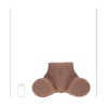 Bodyforms - Clara Vossin - Dual Entry Vibrating Masturbator - 6,3 kg / 14.1 lbs - Brown