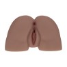 Bodyforms - Kaya Bloom - Dual Entry Vibrating Masturbator - 2,4 kg / 5.4 lbs - Brown