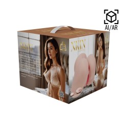 Bodyforms - Vivica Lenore - Dual Entry Vibrating Masturbator - 3,5 kg / 7.7 lbs - Flesh
