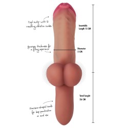 Pierced Punisher Vibrating Dildo Liquid Silicone