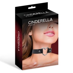 Cinderella Collar With Heart Ring Black