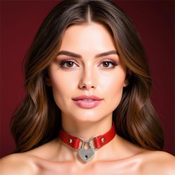 Cinderella Red Collar With Heart Lock
