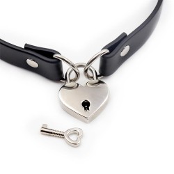 Cinderella Black Collar With Heart Lock