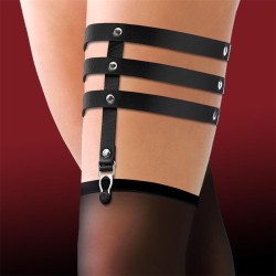 Cinderella Black Garter With 3 Straps