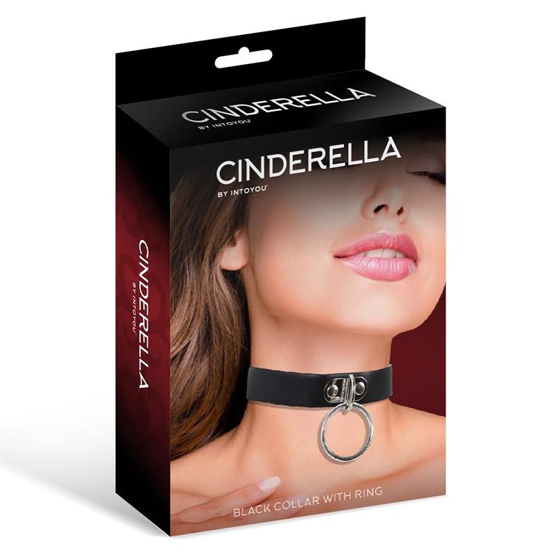 Cinderella Black Collar With Ring