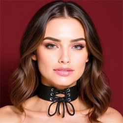 Cinderella Wide Collar With Lace Black