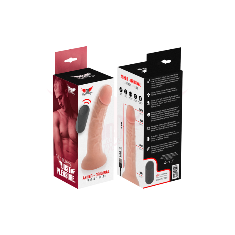 Mythology Fantasy Dildo - Mythology - Asher Original Dildo M - Vibrator + Remote Control With Watchme Wireless Technology