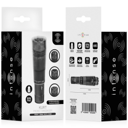 Intense Fun Toys - Intense - Kurt Mini Massager With 4 Interchangeable Heads Black