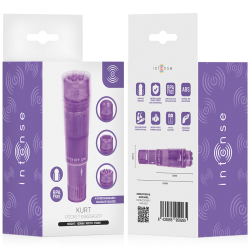 Intense Fun Toys - Intense - Kurt Mini Massager With 4 Interchangeable Heads Purple