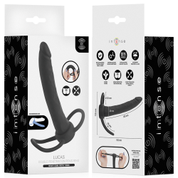 Intense For Him - Intense- Lucas Anal Dildo With Cock And Testicle Ring Silicone