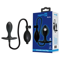 Party Up korek analny pompowany silikonowy kolor czarny Kevin