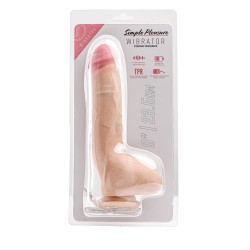 Simple Pleasure wibrator 7 trybów wibracji cyberskóra kolor cielisty 25 cm sterowany przewodowo